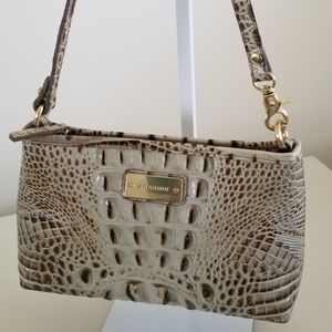 Crocodile Embossed Tan Handbag